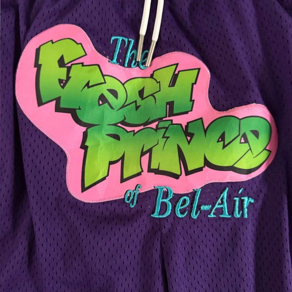 Men’s The Fresh Prince of Bel-Air Purple Logo Shorts Size 3XL. New with Tags! - Picture 3 of 13